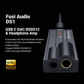 DS1 equipped with ES9038Q2M DAC for rich, detailed playback