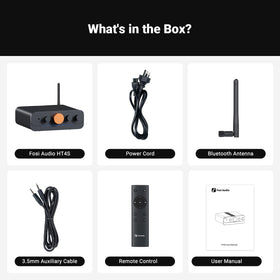 HT4S compact home theater setup suitable for desktops or small rooms