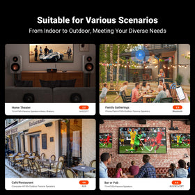 HT4S outdoor patio setup demonstrating outdoor compatibility