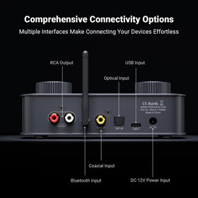 Fosi Audio K7 dual knobs offering quick tactile control during listening.