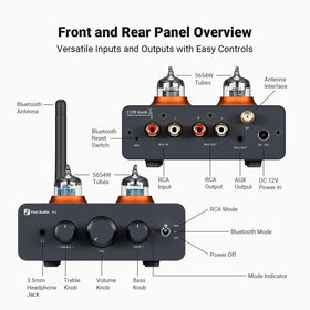 Headphone output supports 16 to 300 ohm headphones for versatile listening