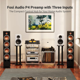 Fosi Audio P4 volume and tone controls offer precise, user-friendly sound shaping