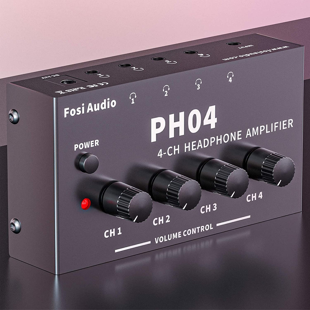 Fosi Audio PH04 in-use setup with multiple musicians hearing the main mix