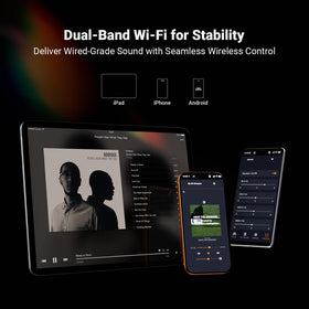 Fosi Audio S3 AirPlay 2 and Spotify Connect for seamless multi-room playback.