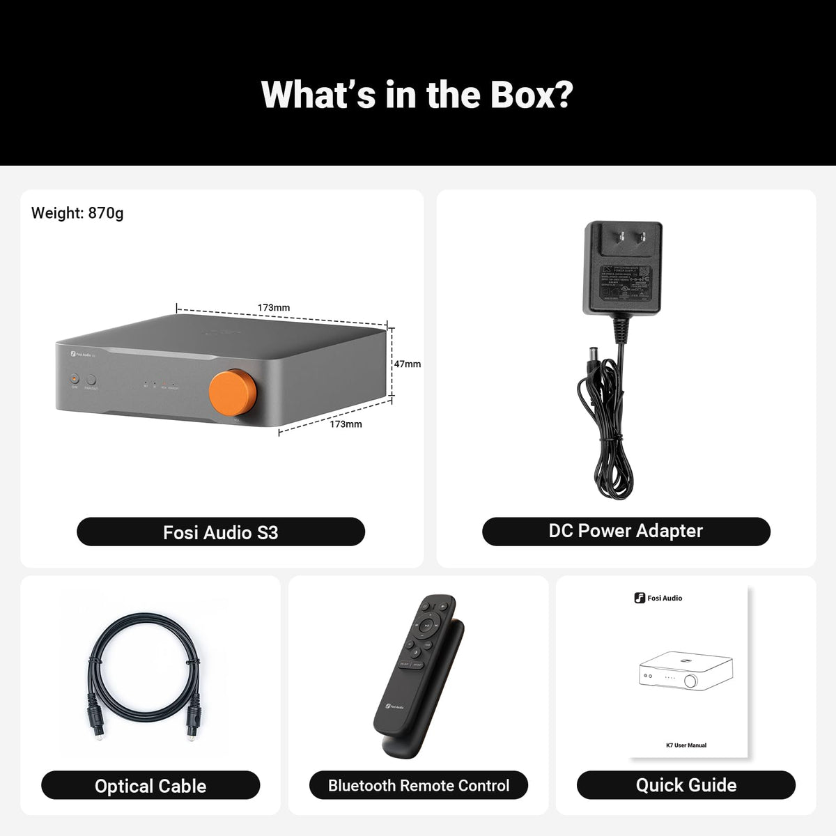 Fosi Audio S3 compact chassis fits neatly into any hi-fi setup.
