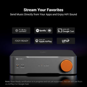 Fosi Audio S3 Wi-Fi 6 and Bluetooth 5.3 enable versatile wireless streaming.