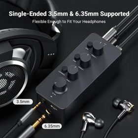 Fosi Audio SK01 3.5mm jack for headphones and portable gear.