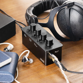 Fosi Audio SK01 compact desktop setup for versatile listening.
