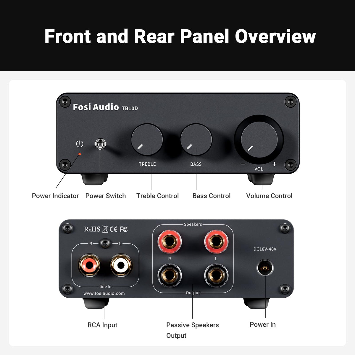 TB10D RCA input for quick integration with your gear
