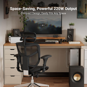 Fosi Audio TP-02 low-pass knob adjusts bass range from 30 Hz to 260 Hz.