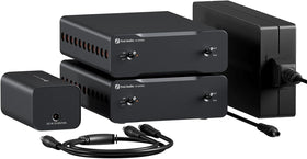 Fosi Audio Two V3 front view, compact mono amp ideal for living room setups.