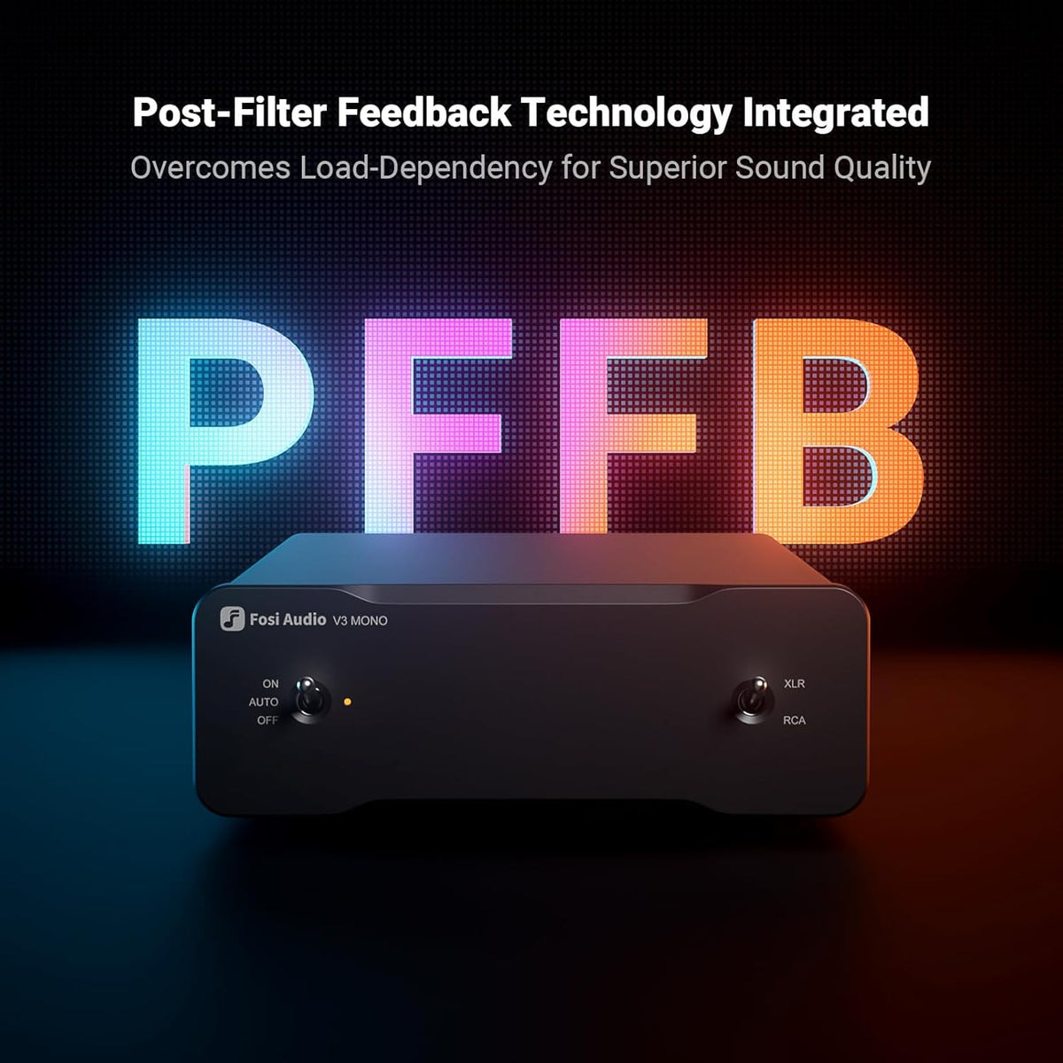 Fosi Audio Two V3 rear ports, easy integration with speakers and AV gear.