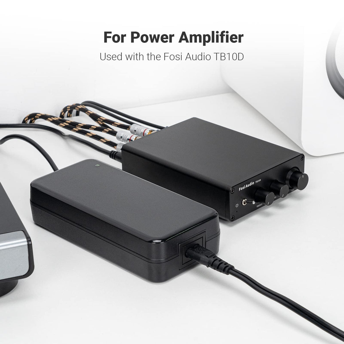 Fosi Audio V3 integrated amp powered by 48V adapter for performance