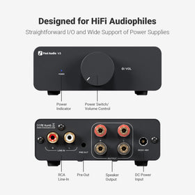 Fosi Audio V3 top ventilation showing improved cooling for reliability