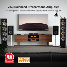 ZA3 back panel ports highlighting balanced input, trigger, and subwoofer connections.