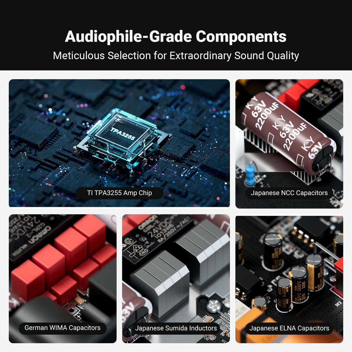 ZA3 balanced input connector supports XLR and TRS for low-noise audio.
