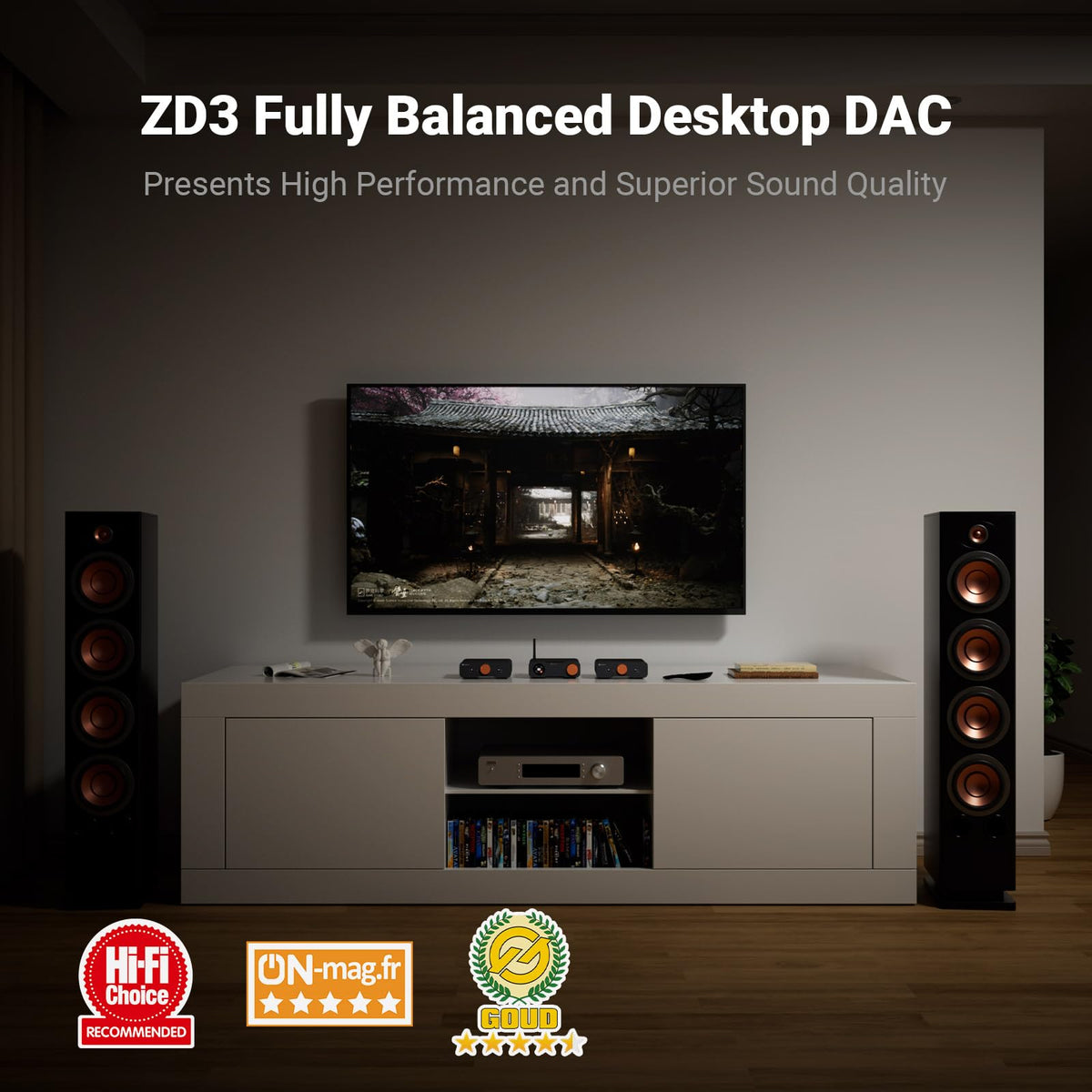 Fosi Audio ZD3 HDMI ARC input enables TV audio passthrough with ease.