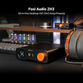 Fosi Audio ZH3 DAC chip area featuring AKM4493SEQ and XMOS components.