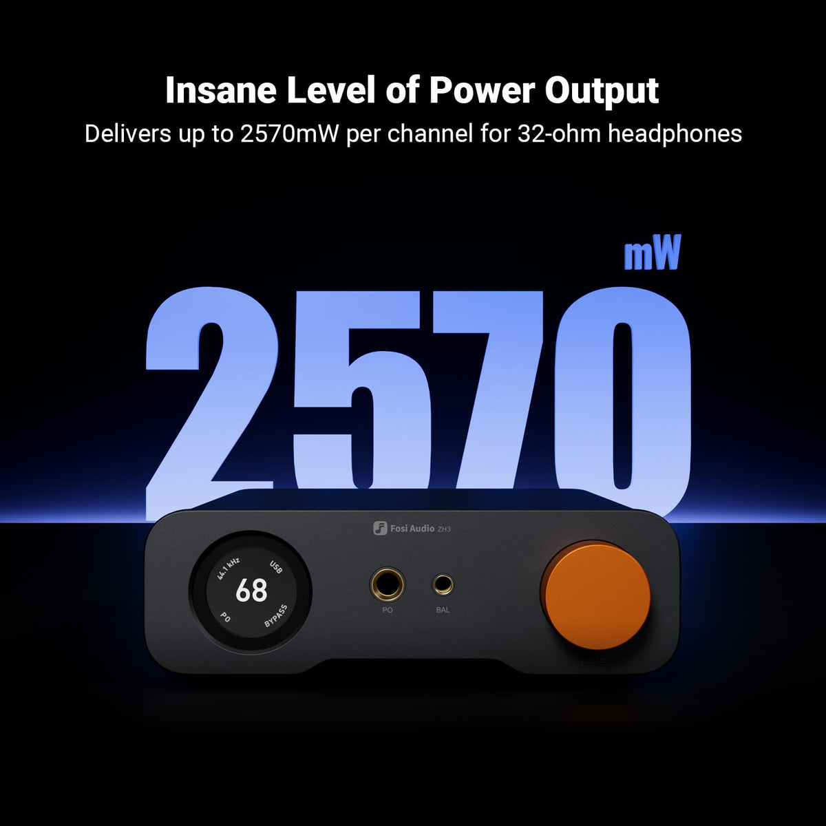 Fosi Audio ZH3 outputs close-up highlighting 6.35mm and 4.4mm jacks.