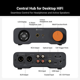 Fosi Audio ZH3 remote control for convenient on-desk operation.