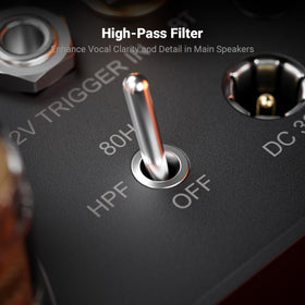 Dedicated subwoofer output on the BT20A MAX enables richer 2.1 system depth.