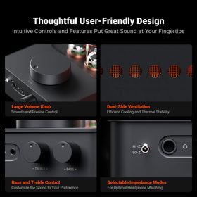 Impedance switch on the GR70, supporting 16Ω–300Ω headphones for flexible use.
