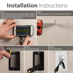 Fosmon brush wall plate demonstrates cable passthrough for neat low-voltage installations