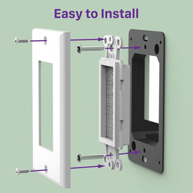 Fosmon side profile flush to wall showing low-profile finish benefit