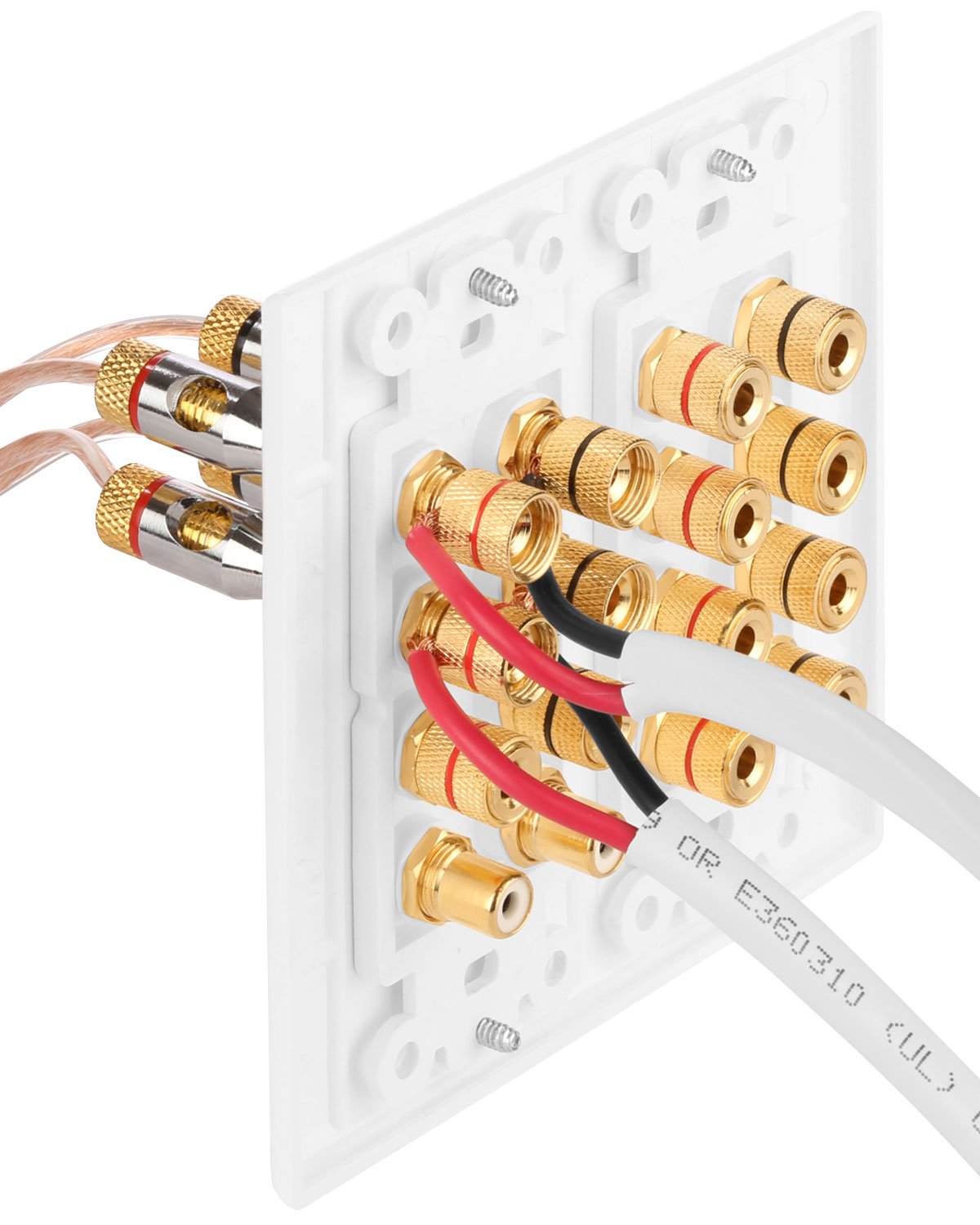 Fosmon wall plate mounts to standard gang boxes for neat installation.