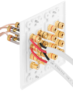 Fosmon wall plate mounts to standard gang boxes for neat installation.