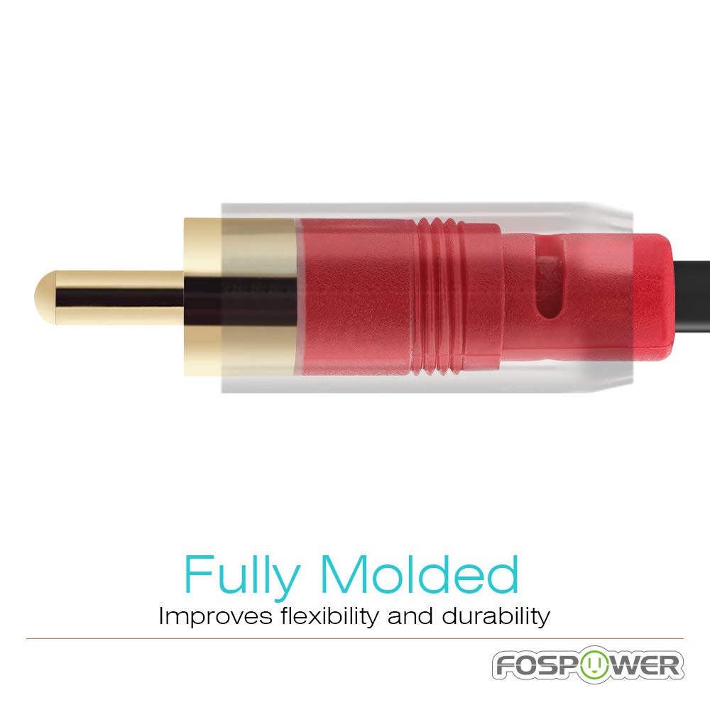 FosPower 24k gold-plated connectors resist corrosion for durable connections