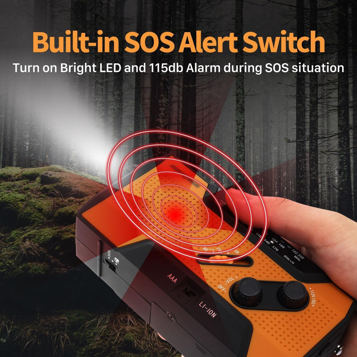 FosPower A1 in-field lifestyle use on a camping table providing reliable alerts