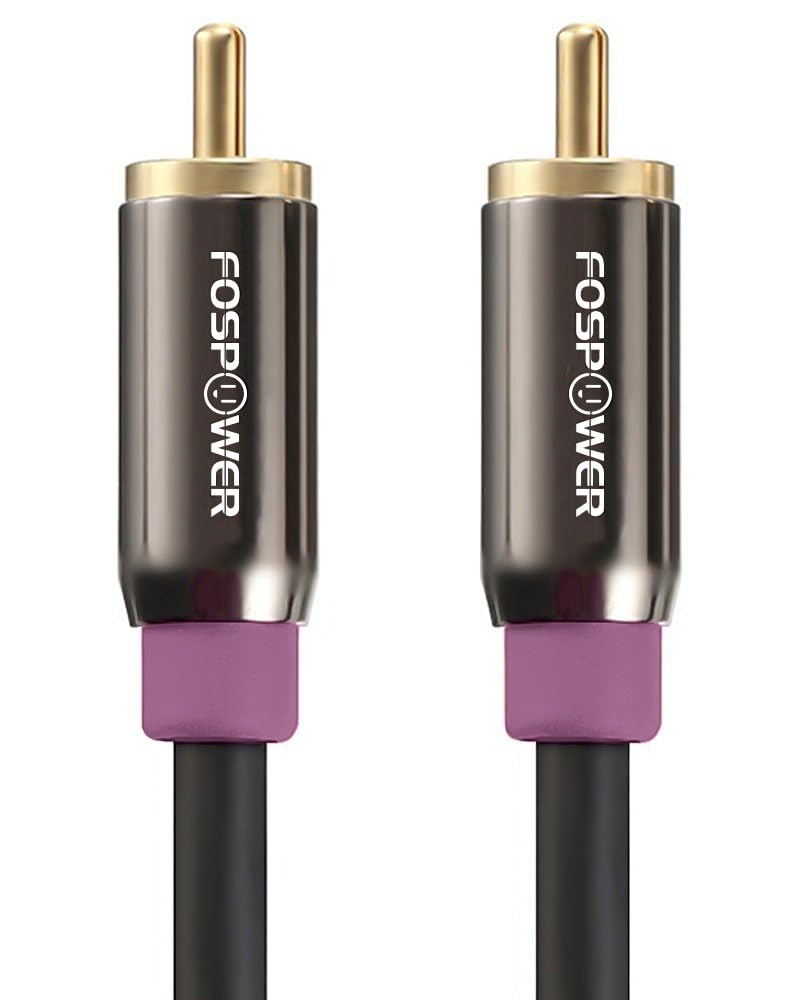FosPower front view of RCA connector showing secure fit and reliable contact