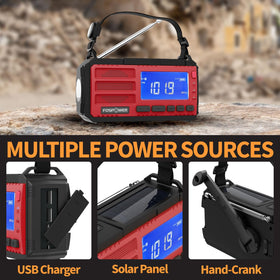 FosPower flashlight and reading lamp illuminated showing visibility and safety benefit