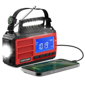 FosPower D8 front packaging showing controls and NOAA label, clear product overview benefit