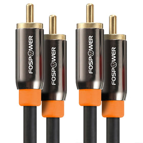FosPower digital audio coaxial cable front view with gold connectors for reliable digital signals.