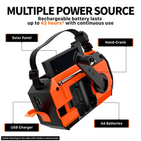 FosPower flashlight and SOS light active illustrating signaling and illumination use
