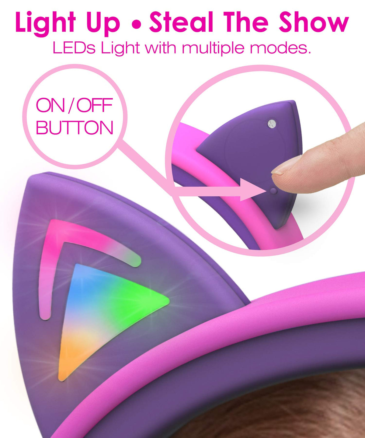FosPower Kids Headphones adjustable headband fits a wide age range
