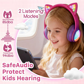 FosPower Kids headphones Bluetooth 5.2 for wireless listening and calls