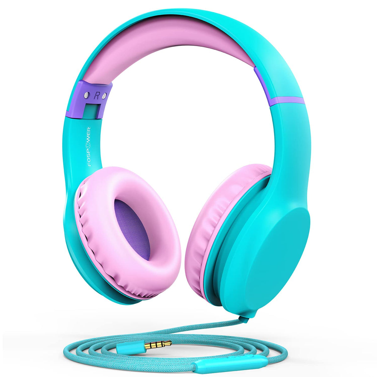 FosPower Kids Headphones folded compact for easy storage and on-the-go use