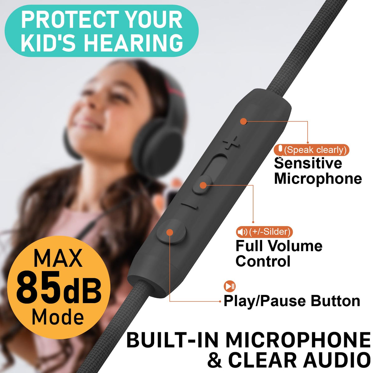 FosPower built-in-mic enables clear online class communication.