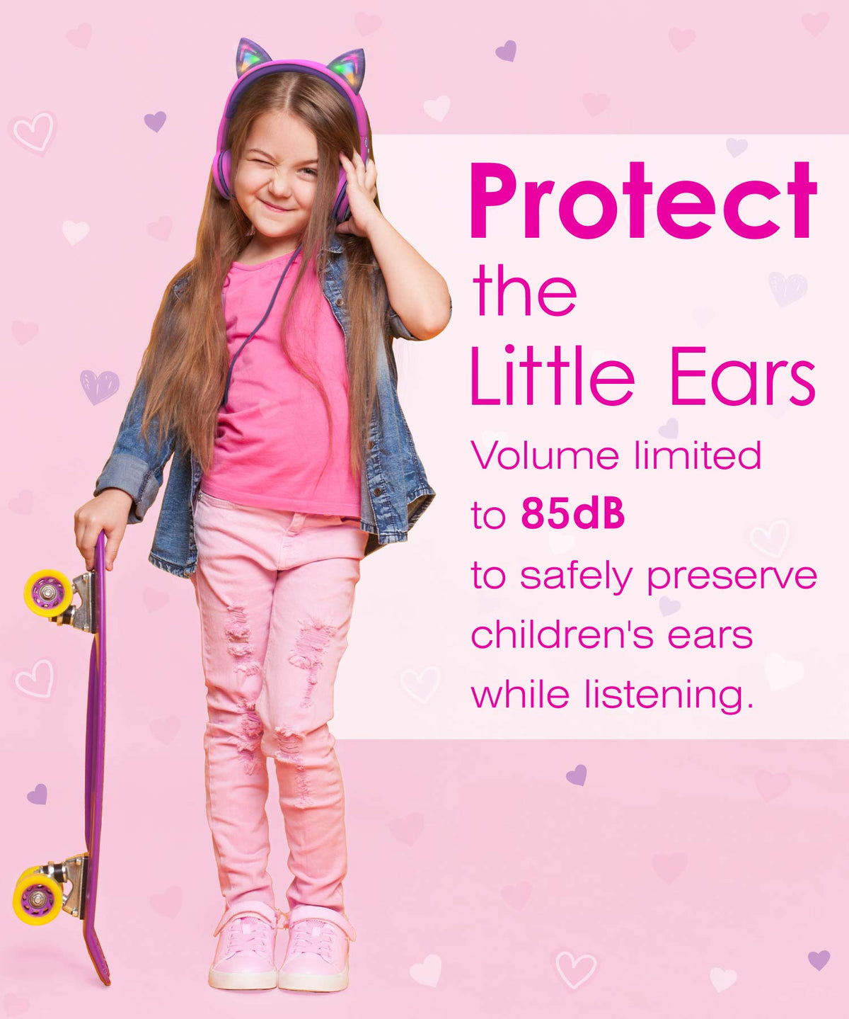 FosPower Kids Headphones soft ear cushions provide comfortable wear