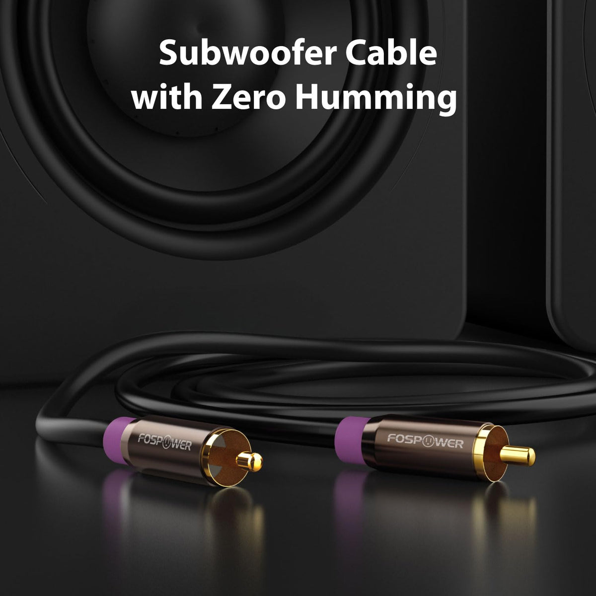 FosPower cable laid out with ruler to show the 35ft length advantage