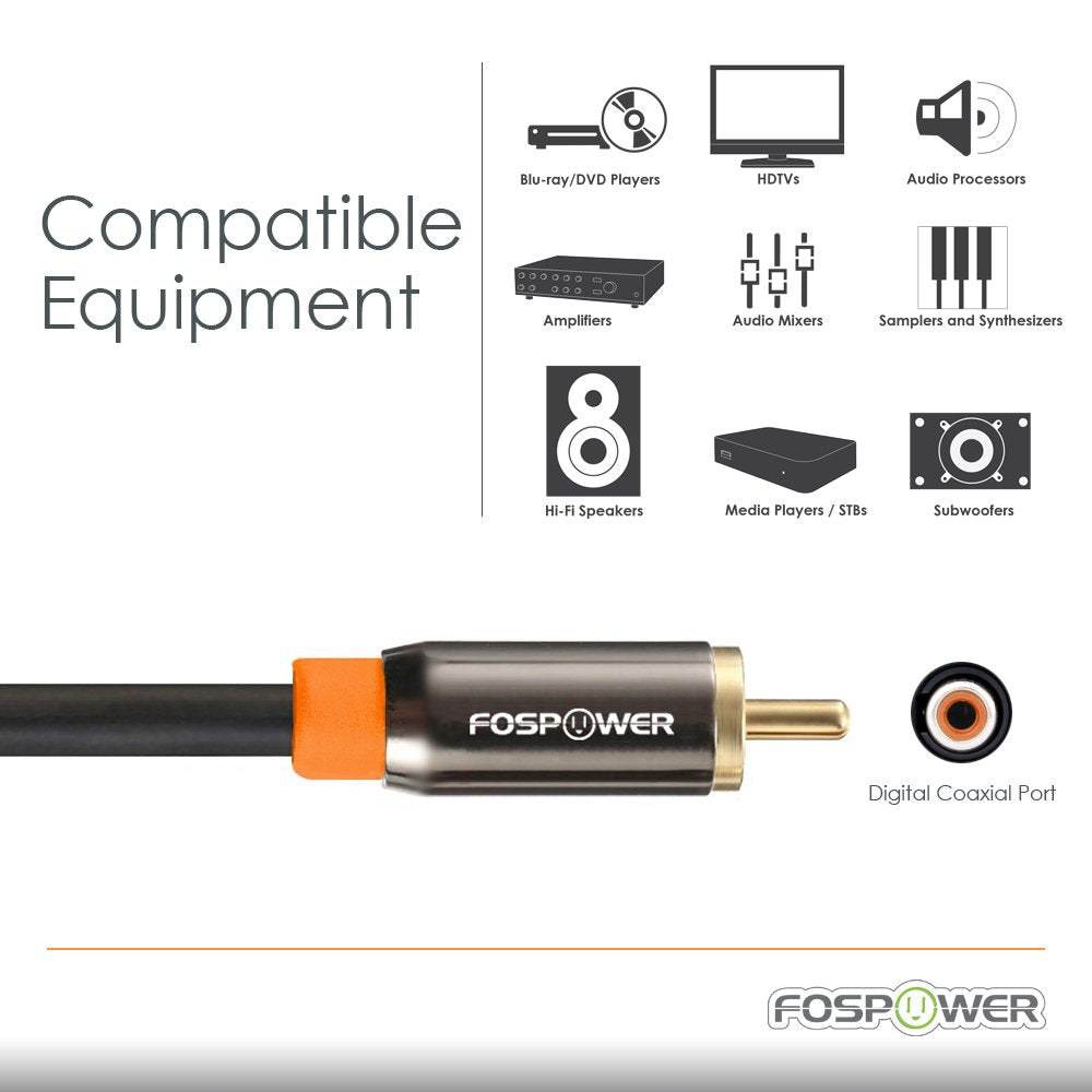 FosPower orange color-coded connectors simplify setup and orientation