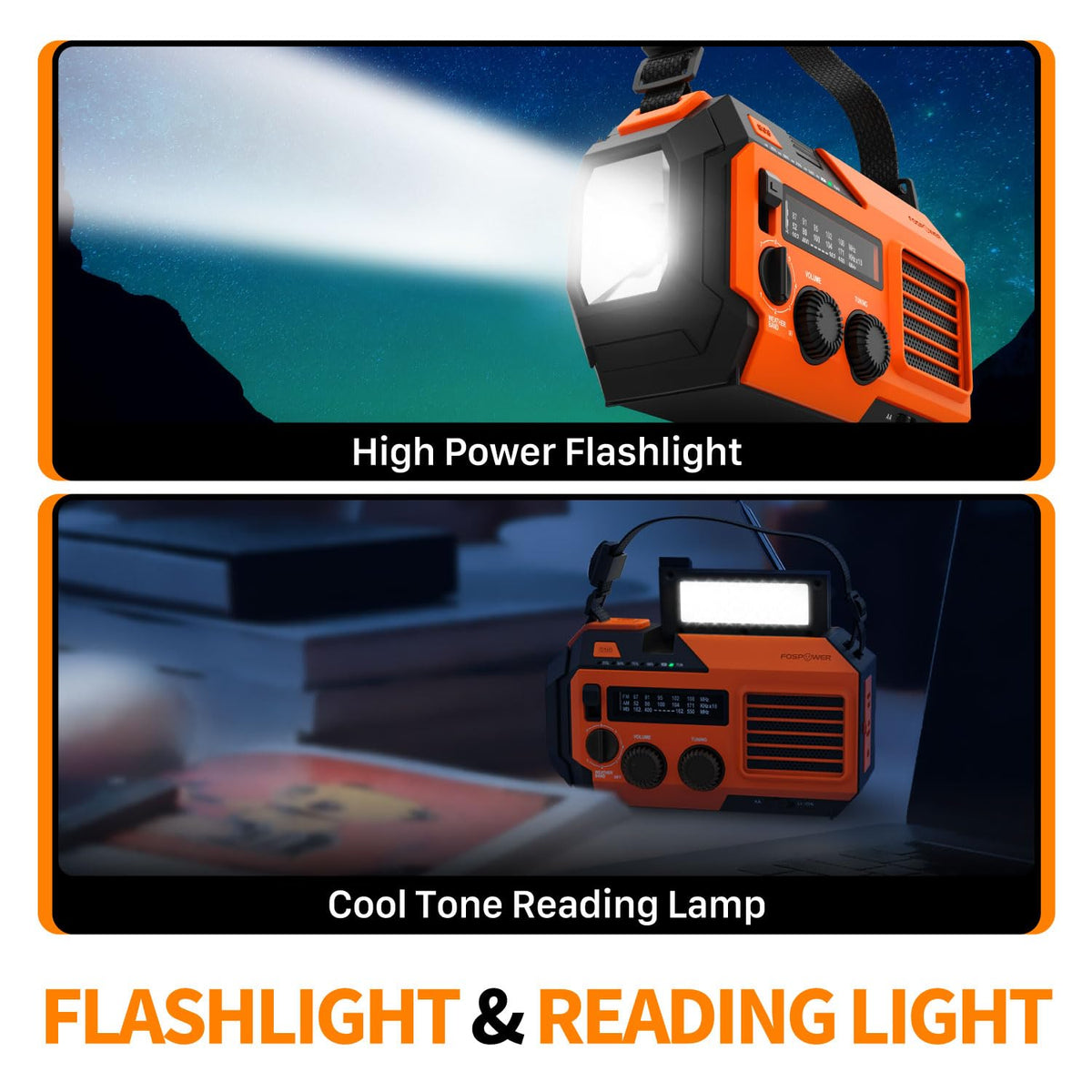 FosPower in a campsite scene demonstrating portability and emergency readiness