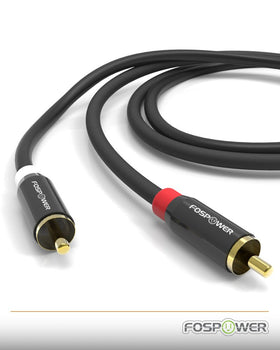 FosPower 2RCA male-to-male left-right connectors for stereo setups.