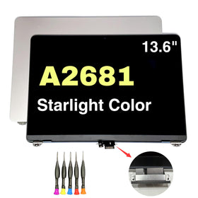 Fotisangea 2681 screen front view in Starlight color for MacBook Air M2, crisp visuals