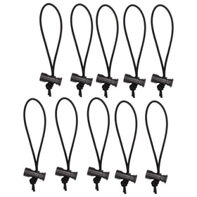 Foto&Tech elastic cable tie 16cm black with locking slider for tidy cords.