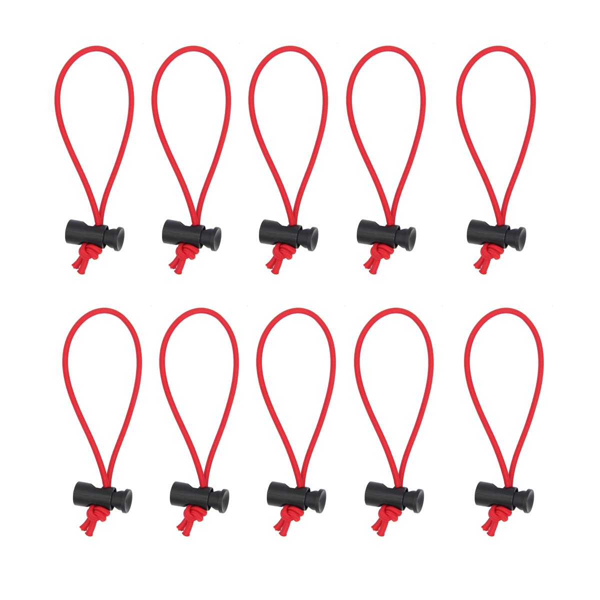 Foto&Tech elastic cable tie 16cm red keeps cords neat and tangle-free.