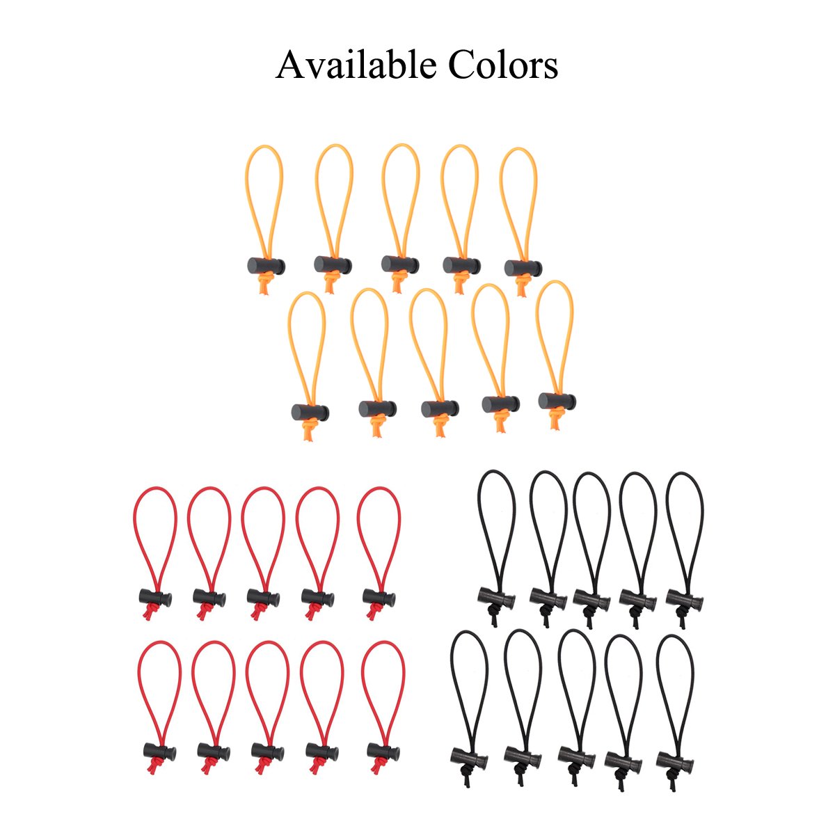 Foto&Tech elastic cable tie 25cm orange versatile for banners and cords.